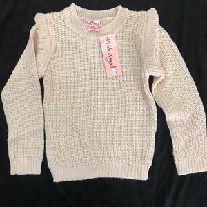 Ruffled Shoulder Knitted Top